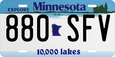 MN license plate 880SFV