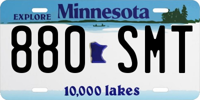 MN license plate 880SMT