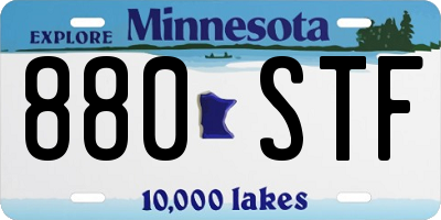 MN license plate 880STF