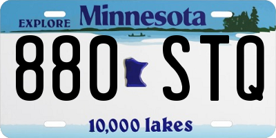 MN license plate 880STQ