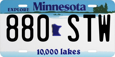 MN license plate 880STW