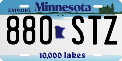 MN license plate 880STZ