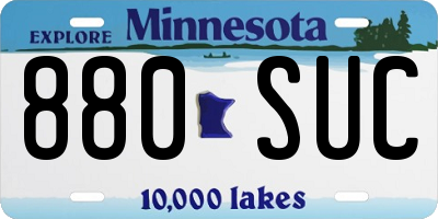 MN license plate 880SUC