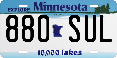 MN license plate 880SUL