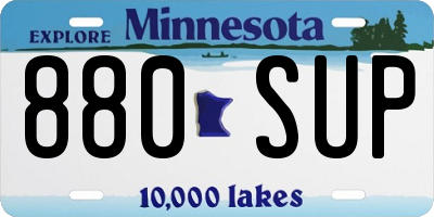 MN license plate 880SUP