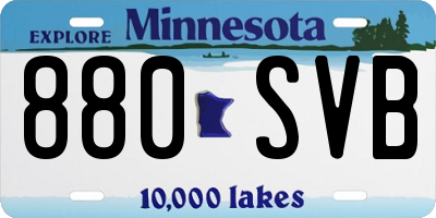 MN license plate 880SVB
