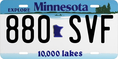 MN license plate 880SVF