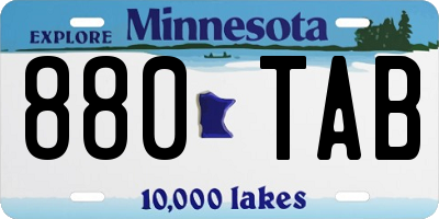 MN license plate 880TAB