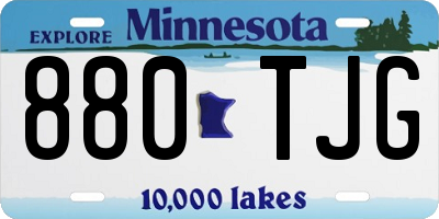 MN license plate 880TJG