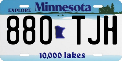 MN license plate 880TJH