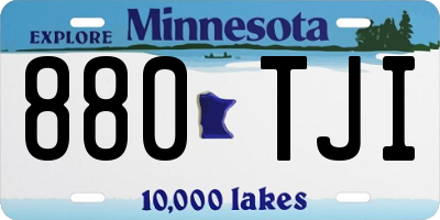 MN license plate 880TJI