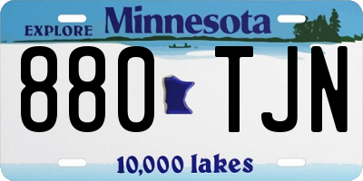 MN license plate 880TJN
