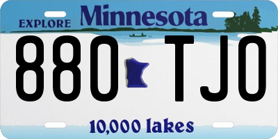 MN license plate 880TJO