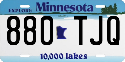 MN license plate 880TJQ