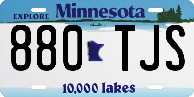 MN license plate 880TJS