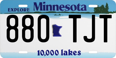 MN license plate 880TJT