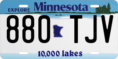 MN license plate 880TJV