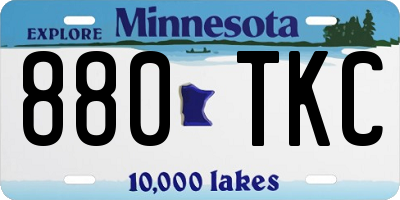 MN license plate 880TKC