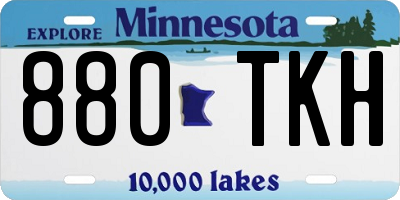 MN license plate 880TKH