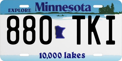 MN license plate 880TKI