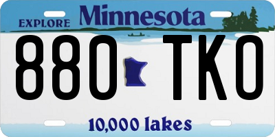 MN license plate 880TKO