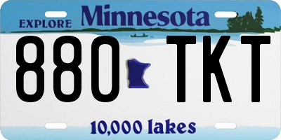 MN license plate 880TKT