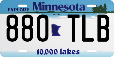 MN license plate 880TLB