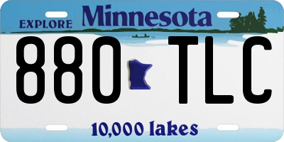 MN license plate 880TLC