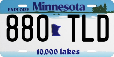 MN license plate 880TLD