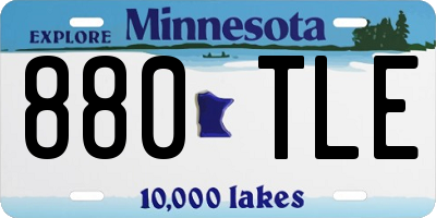 MN license plate 880TLE