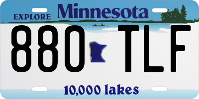 MN license plate 880TLF