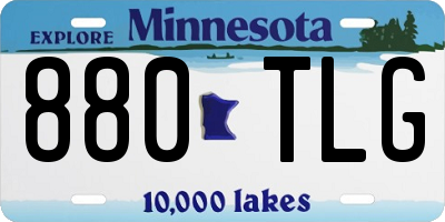 MN license plate 880TLG
