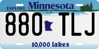 MN license plate 880TLJ
