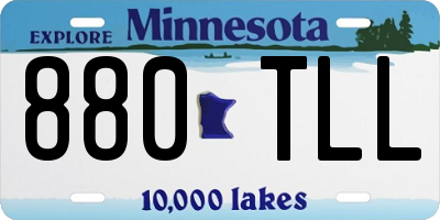 MN license plate 880TLL