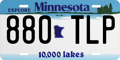 MN license plate 880TLP