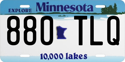 MN license plate 880TLQ