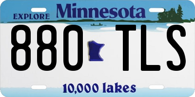 MN license plate 880TLS