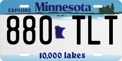 MN license plate 880TLT