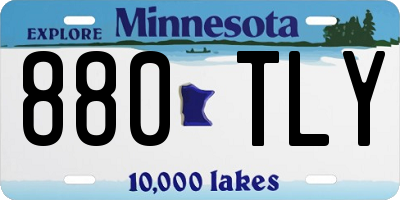 MN license plate 880TLY