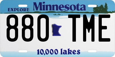 MN license plate 880TME
