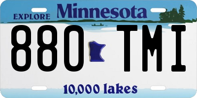 MN license plate 880TMI