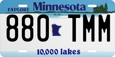 MN license plate 880TMM