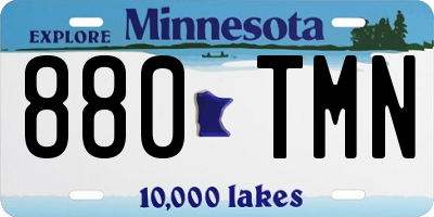 MN license plate 880TMN
