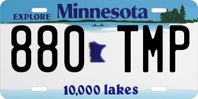 MN license plate 880TMP