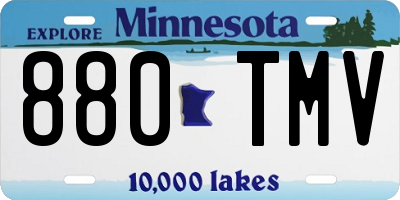 MN license plate 880TMV