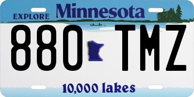 MN license plate 880TMZ
