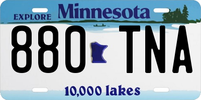 MN license plate 880TNA