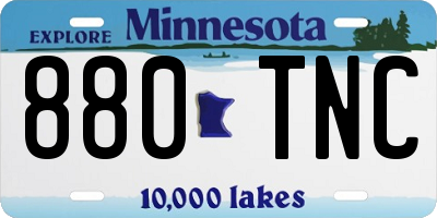 MN license plate 880TNC
