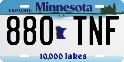 MN license plate 880TNF