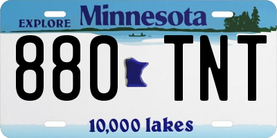 MN license plate 880TNT